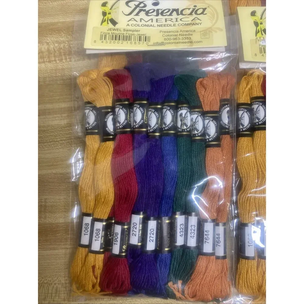 Lot of 4 Presencia Pearl Cotton Floss Thread Jewel Sampler Pack Basic New Unopen